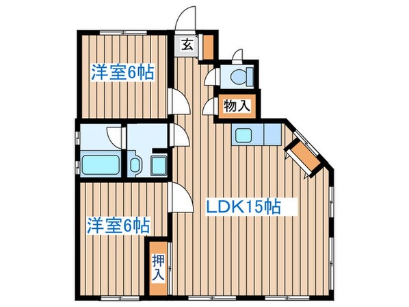 星コーポB棟の物件間取画像